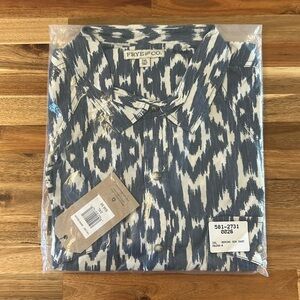 NWT Frye & Co. XLG Big and Tall Mens Classic Fit Short Sleeve Button-Down